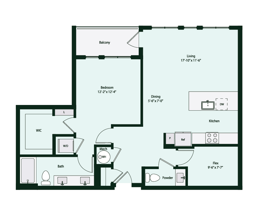 Floor plan layout diagram for A4-2